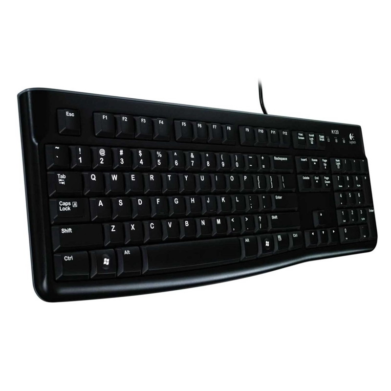 TECLADO ALAMBRICO LOGITECH K120 QWERTY USB ESPANOL NEGRO - 1