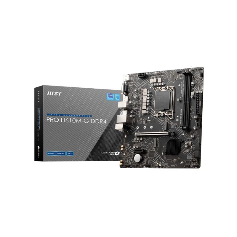 PLACA MADRE MSI PRO H610M-G DDR4 (INTEL H610, 2 X DDR4, 4 X SATA, 1XM2, MICRO-ATX) - 1