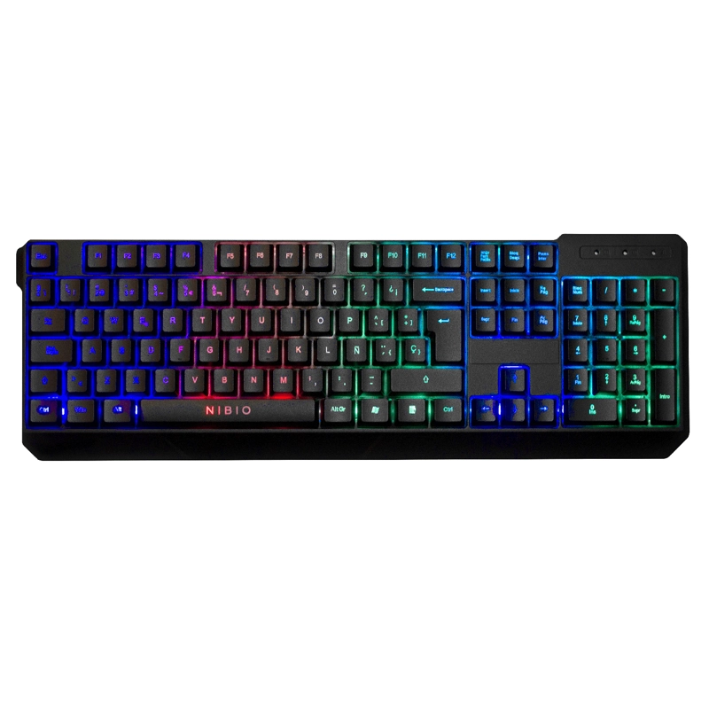 TECLADO GAMER K200 STRIKE NIBIO CON CABLE - NEGRO - 1