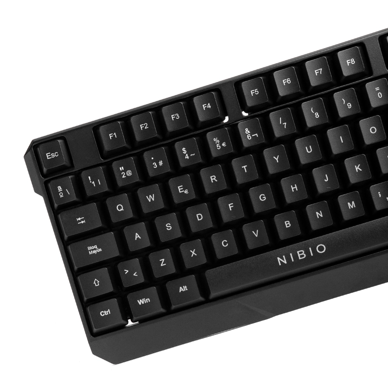 TECLADO GAMER K200 STRIKE NIBIO CON CABLE - NEGRO - 3