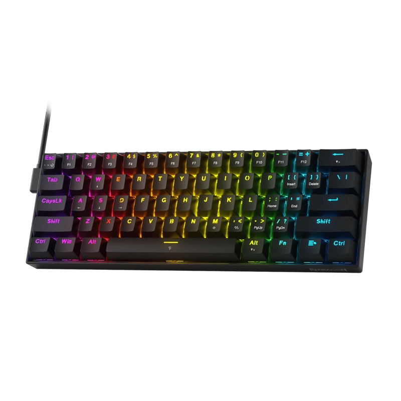 TECLADO REDRAGON FIZZ K617RGB-MP SP MAGNETICO NEGRO - 1