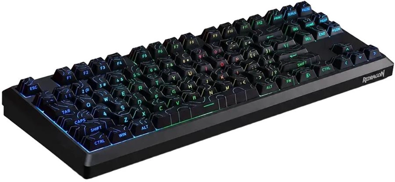 TECLADO GAMER MECANICO REDRAGON URANUS 87 PRO K737B TKL HOT-SWAP RGB INALAMBRICO NEGRO - 2