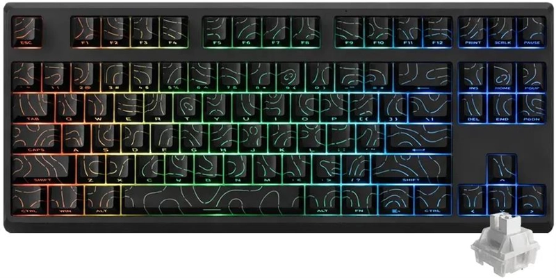 TECLADO GAMER MECANICO REDRAGON URANUS 87 PRO K737B TKL HOT-SWAP RGB INALAMBRICO NEGRO - 3