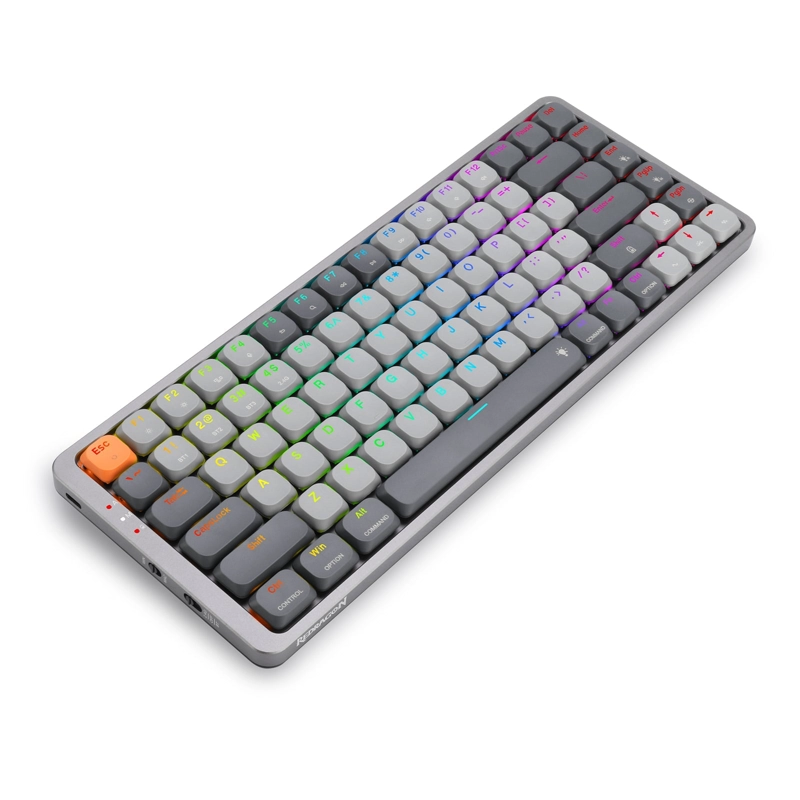 TECLADO MECANICO GAMER REDRAGON AZURE K652 CHROMA RGB ULTRA LOW - COMPACTO 75% - GRIS - ESPANOL - 2