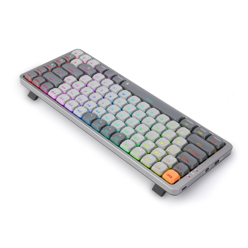TECLADO MECANICO GAMER REDRAGON AZURE K652 CHROMA RGB ULTRA LOW - COMPACTO 75% - GRIS - ESPANOL - 3