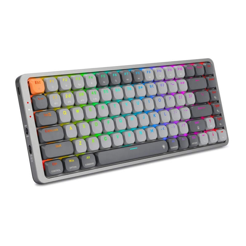 TECLADO MECANICO GAMER REDRAGON AZURE K652 CHROMA RGB ULTRA LOW - COMPACTO 75% - GRIS - ESPANOL - 6