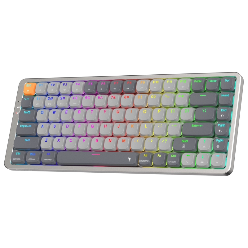 TECLADO MECANICO GAMER REDRAGON AZURE K652 CHROMA RGB ULTRA LOW - COMPACTO 75% - GRIS - ESPANOL - 7