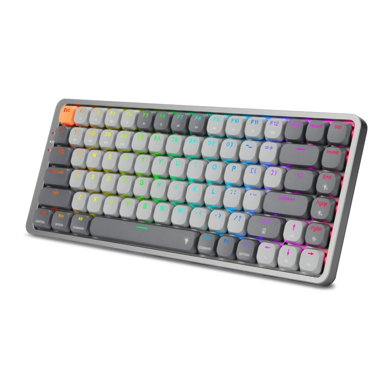 TECLADO MECANICO GAMER REDRAGON AZURE K652 CHROMA RGB ULTRA LOW - COMPACTO 75% - GRIS - ESPANOL - 9