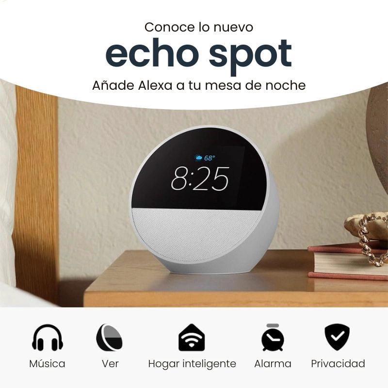 ALEXA ECHO SPOT AMAZON B0BFCBKXWL (2024) BLANCO - 2