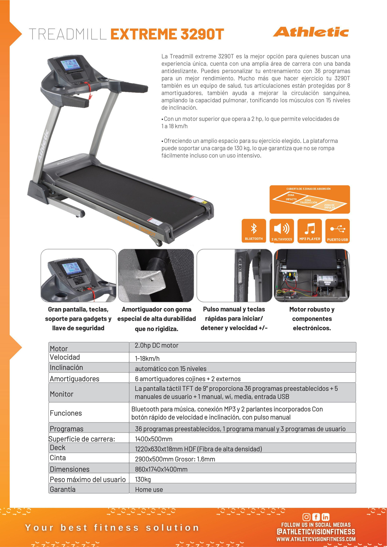 TROTADORA ATHLETIC EXTREME 3290T 220V - 7