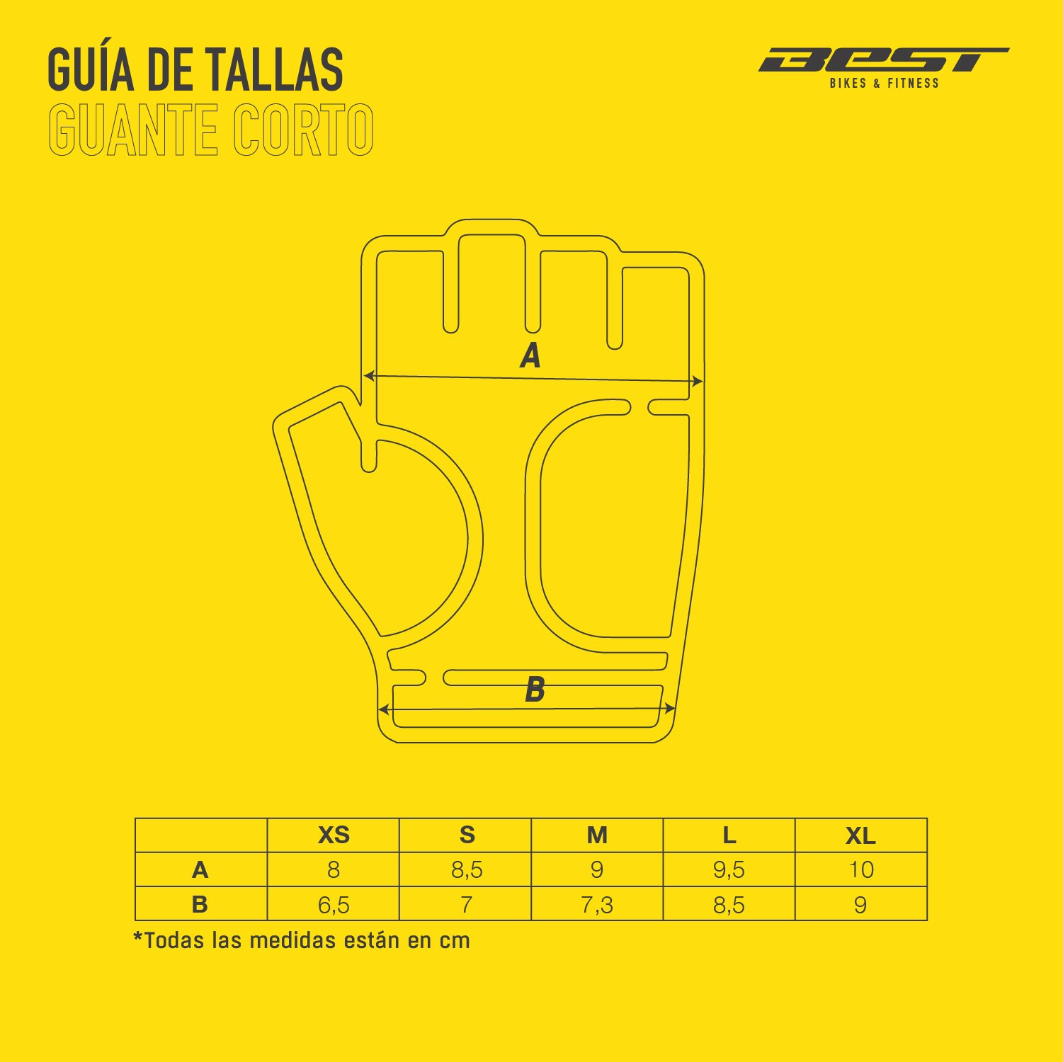GUANTE CORTO BEST AZUL/NEGRO TALLA L - 5
