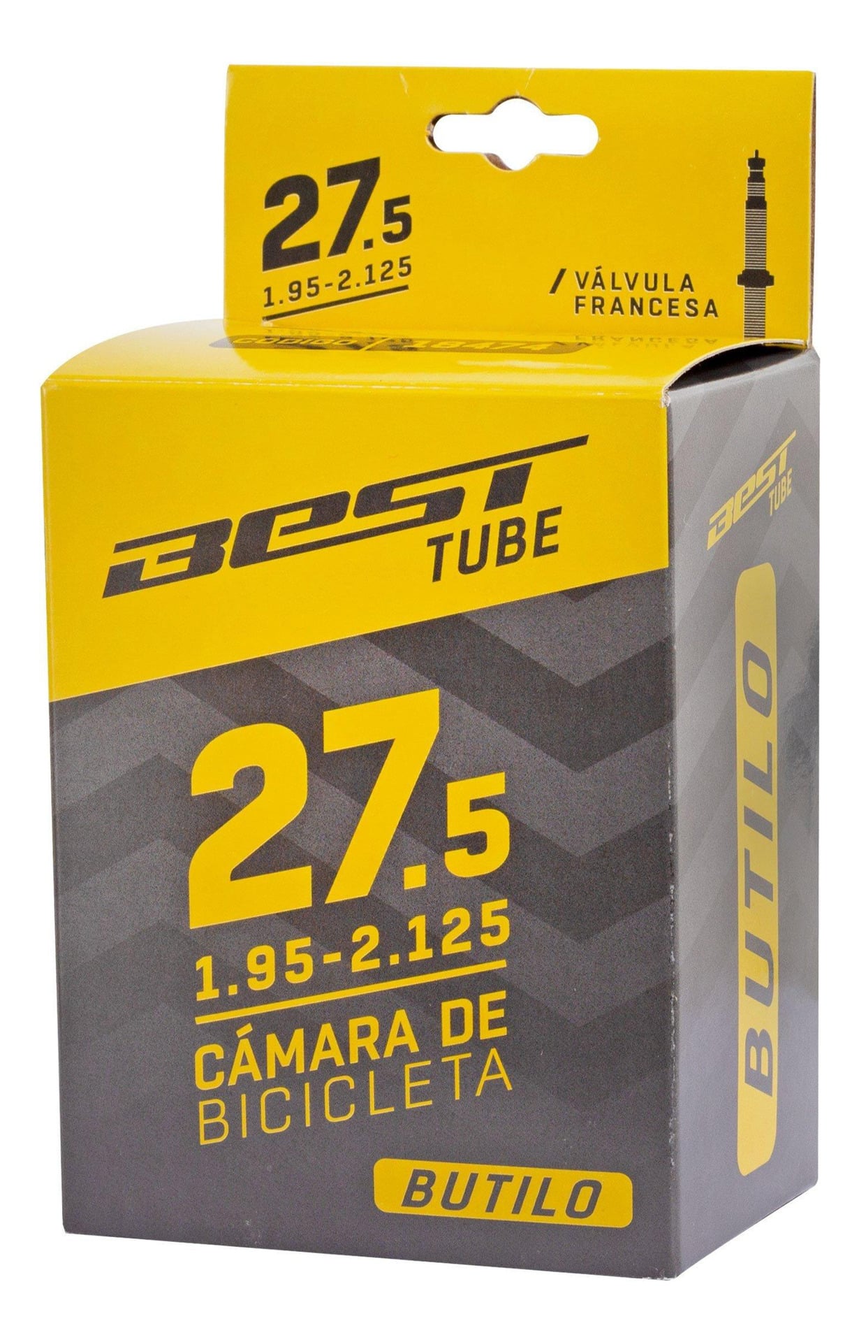 CAMARA BICICLETA BEST ARO 27.5 X 2.125 BUTILO VALVULA FRANCE - 1