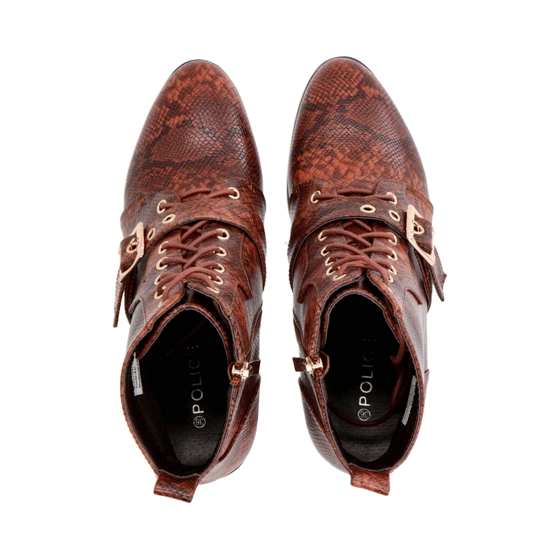 BOTIN LEZZARD MARRON POLICE - 4