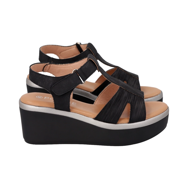 SANDALIAS MUJER POLICE NEGRO SHINE - 3
