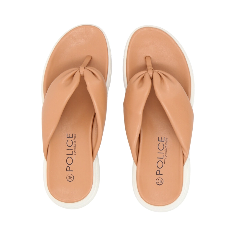 SANDALIAS MUJER POLICE CAMEL LOL - 2