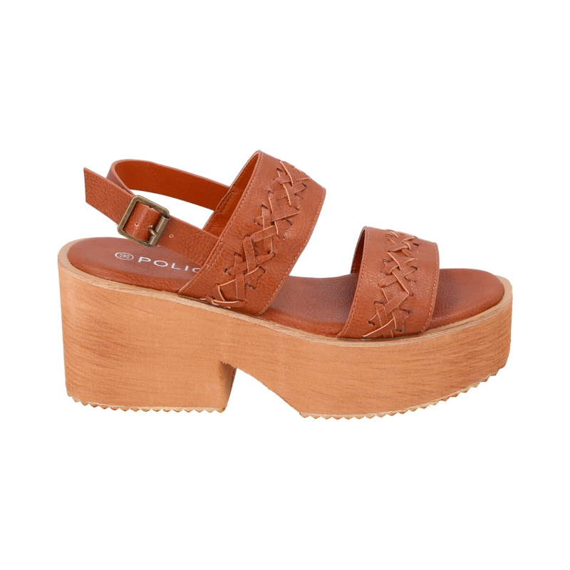 SANDALIA MUJER CAMEL FINI POLICE - 1