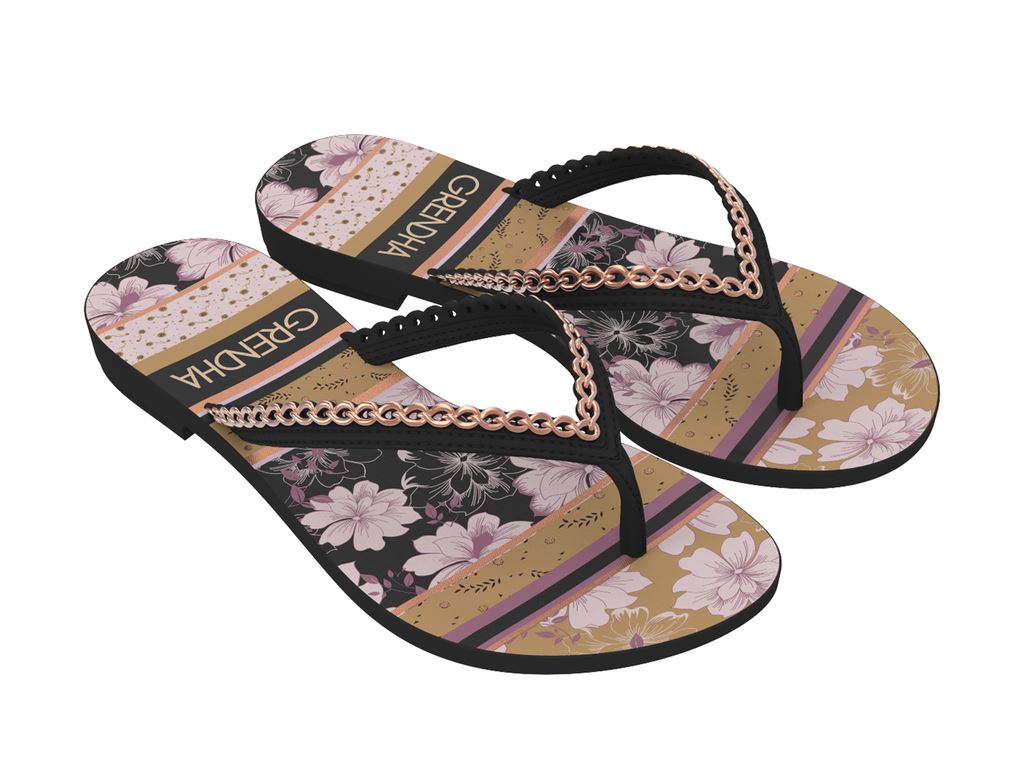 SANDALIA PLURAL ACAI NEGRO/CAFE GRENDHA - 1
