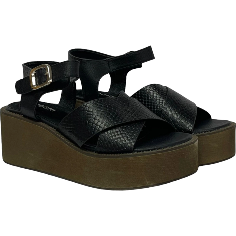 SANDALIA PLATEADO/NEGRO MUJER_ LONDON DETOGNI - 2