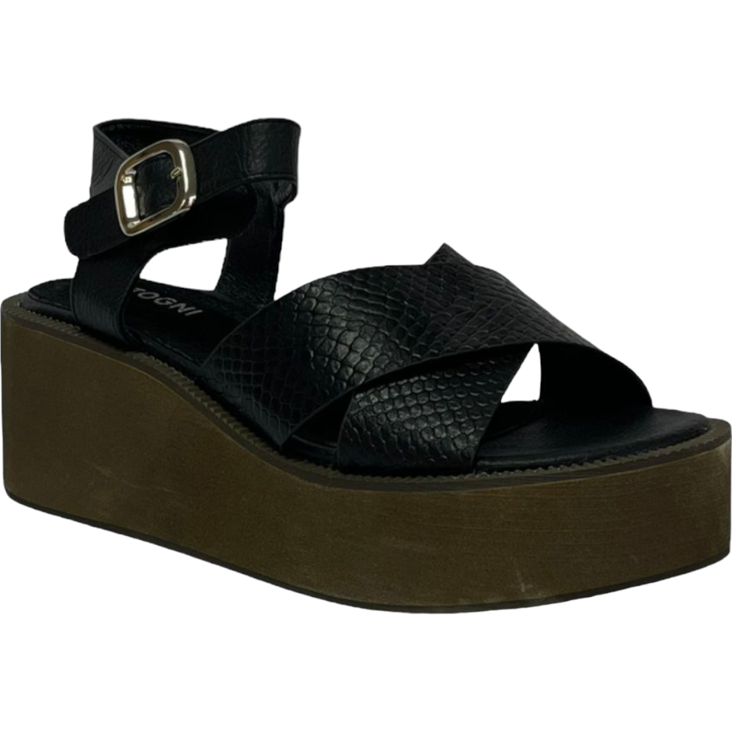 SANDALIA PLATEADO/NEGRO MUJER LONDON DETOGNI - 3
