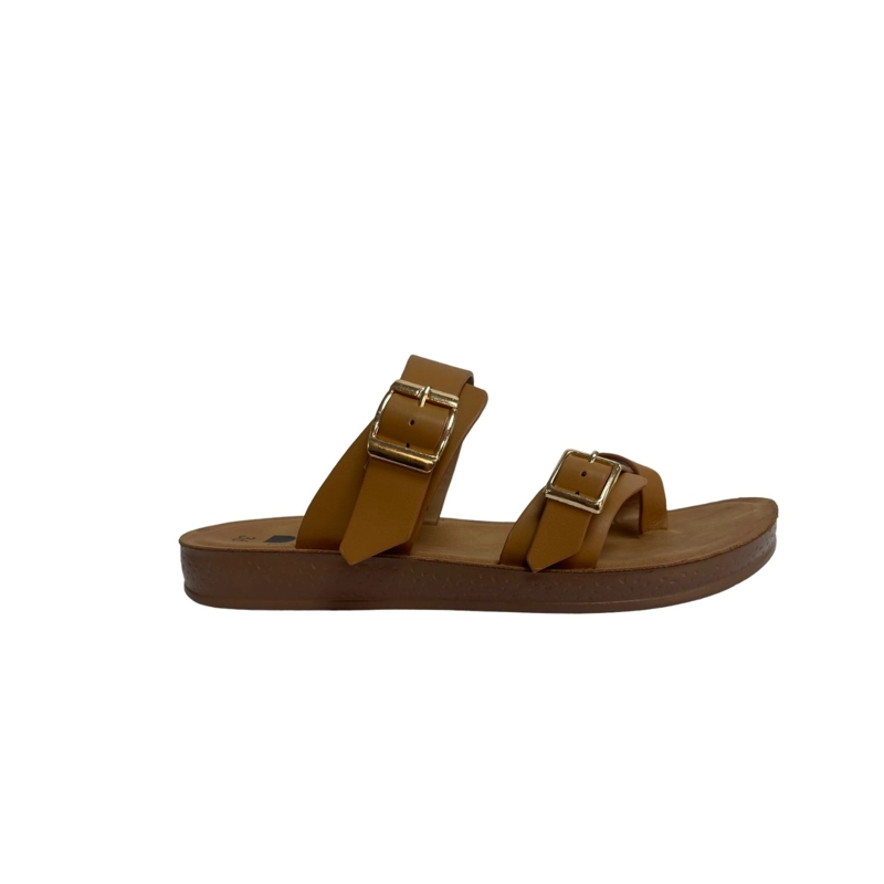 SANDALIA MUJER CAMEL SOLEDAD DETOGNI - 1