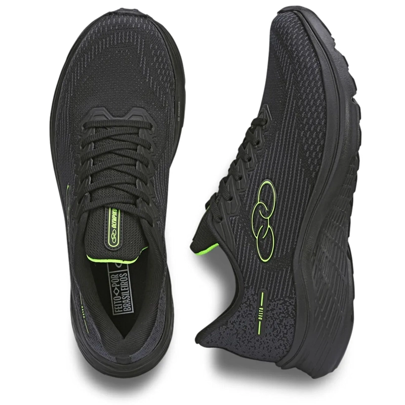 ZAPATILLA DELTA HOMBRE- NEGRO/VERDE OLYMPIKUS - 2