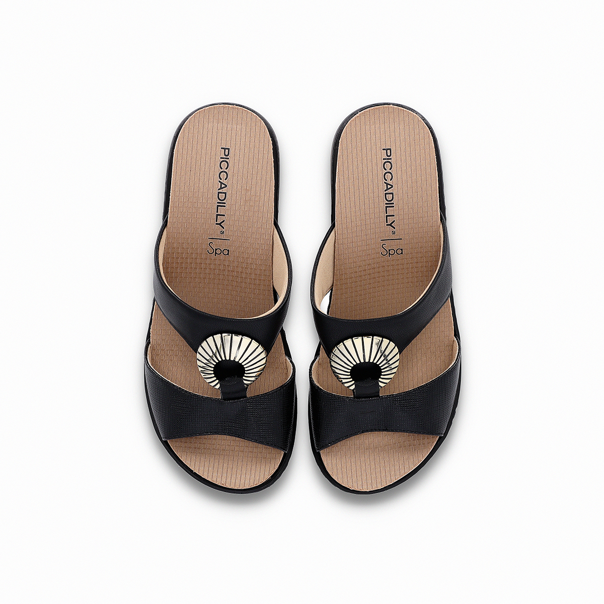 SANDALIAS MUJER PICCADILLY NEGRO SPA ANABELA HEBILLA - 4