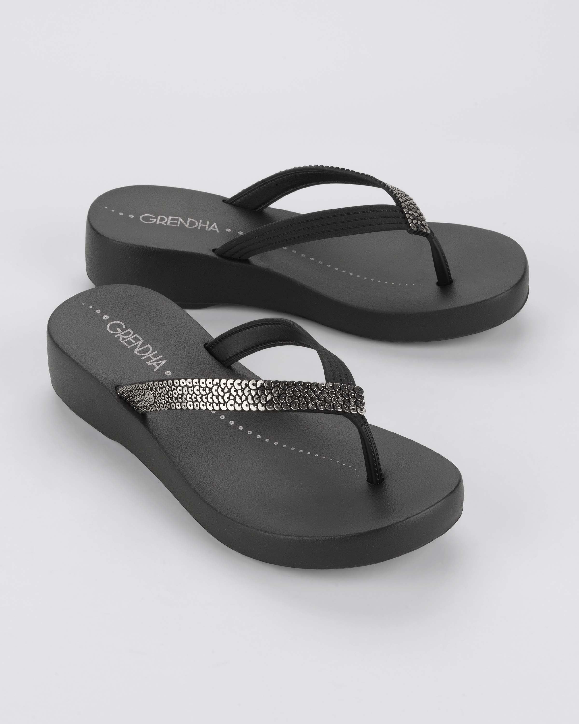 SANDALIA NEGRO MUJER COMFORT GRENDHA - 3