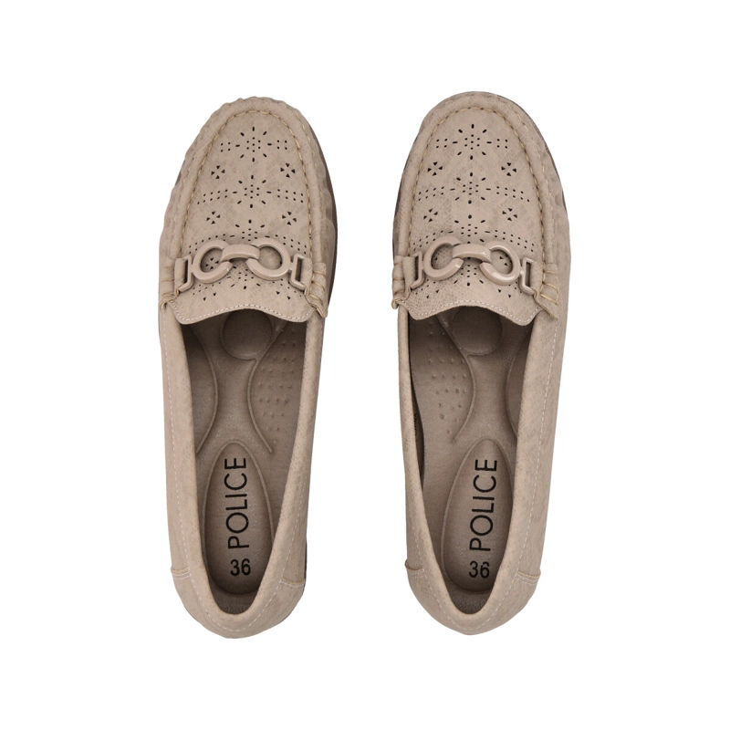 MOCASIN MUJER TAUPE LALI 2 POLICE - 2
