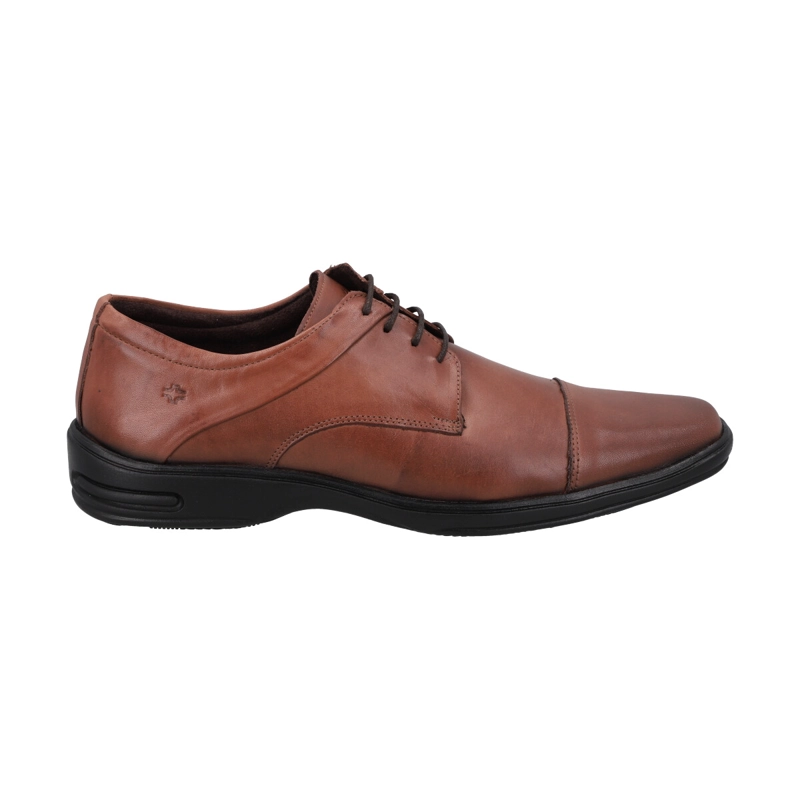 ZAPATO FORMAL HOMBRE CUERO CAFE  538 PERLATTO - 1