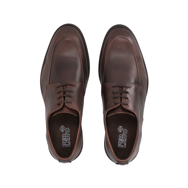 ZAPATO FORMAL HOMBRE CUERO CAFE  514  PERLATTO - 3