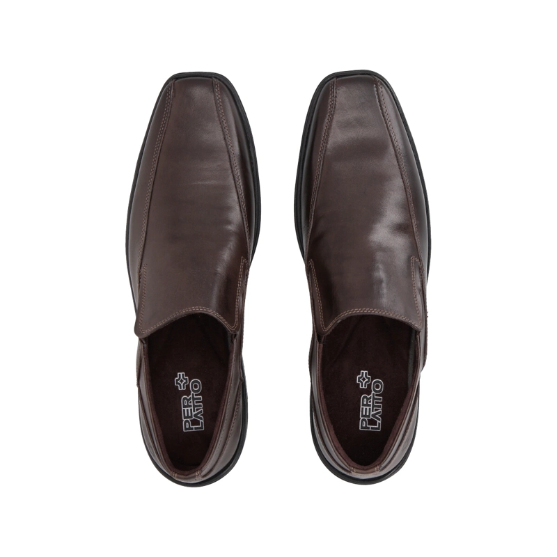 ZAPATO FORMAL HOMBRE_ CUERO CAFE PERLATTO - 2