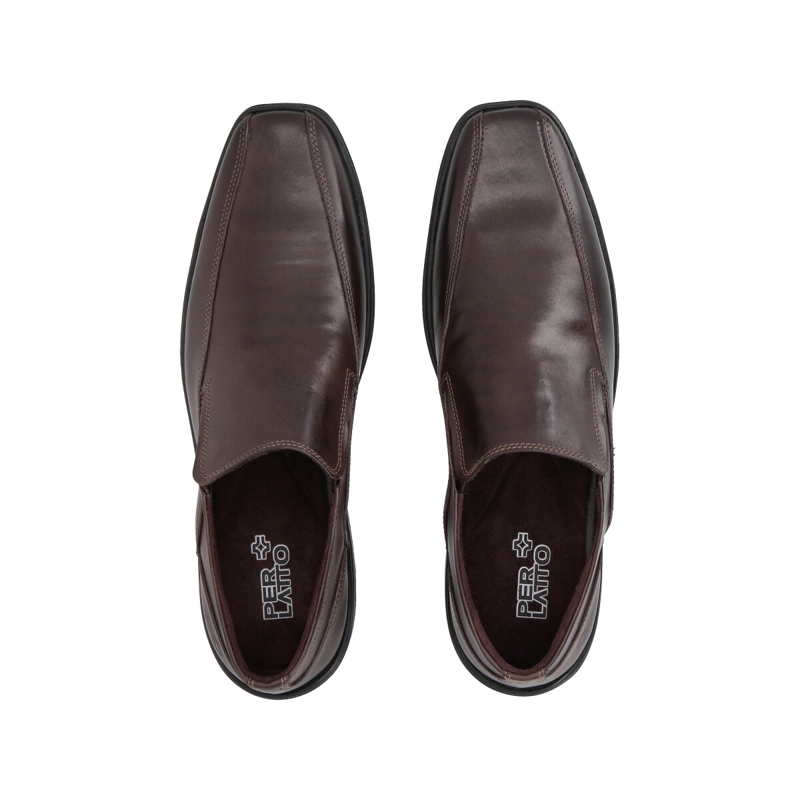 ZAPATO FORMAL HOMBRE CUERO CAFE  PERLATTO - 2