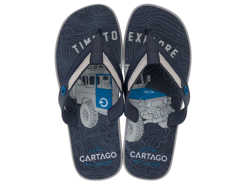 SANDALIAS HOMBRE CARTAGO GRIS/AZUL DAKAR - 1
