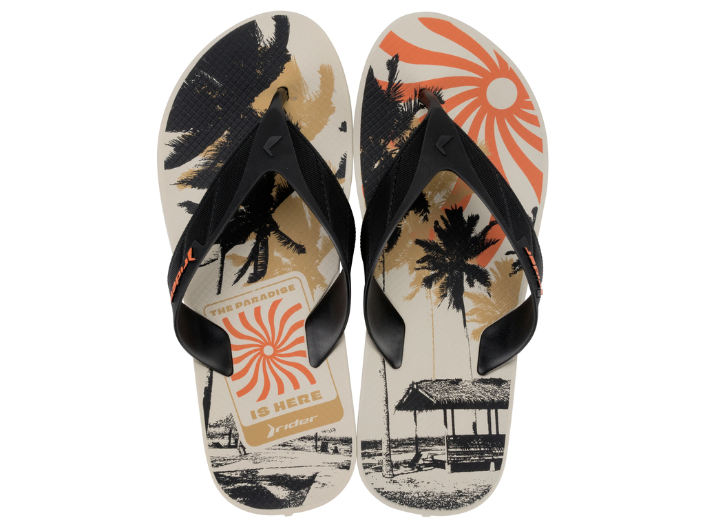 SANDALIAS HOMBRE RIDER BEIGE/NEGRO STRIKE - 1