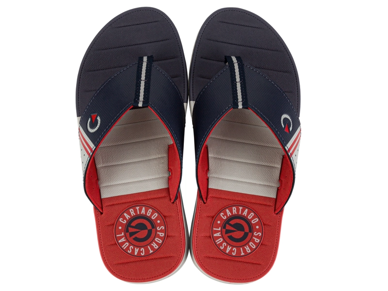 SANDALIAS HOMBRE CARTAGO AZUL/ROJO SEVILLA - 1