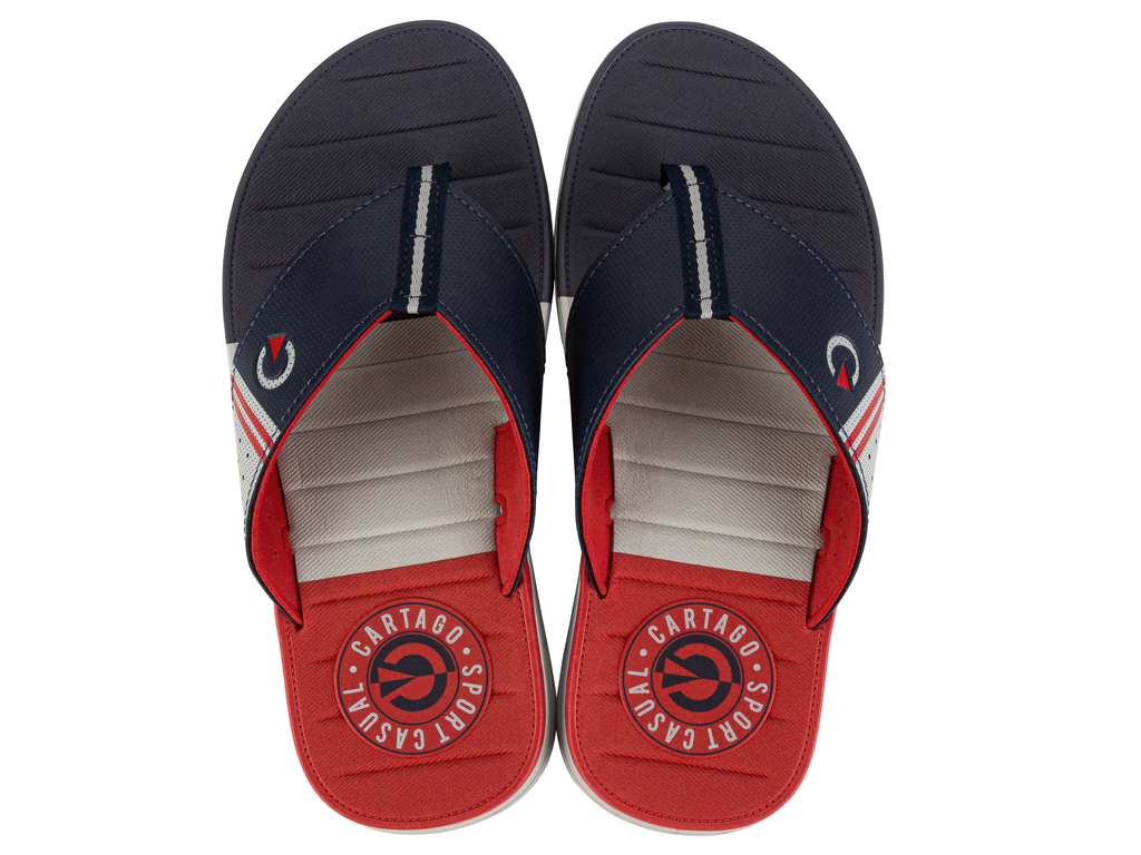 SANDALIAS HOMBRE CARTAGO AZUL/ROJO SEVILLA - 1