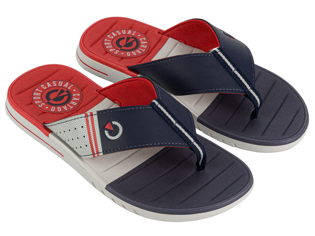 SANDALIAS HOMBRE CARTAGO AZUL/ROJO SEVILLA - 2