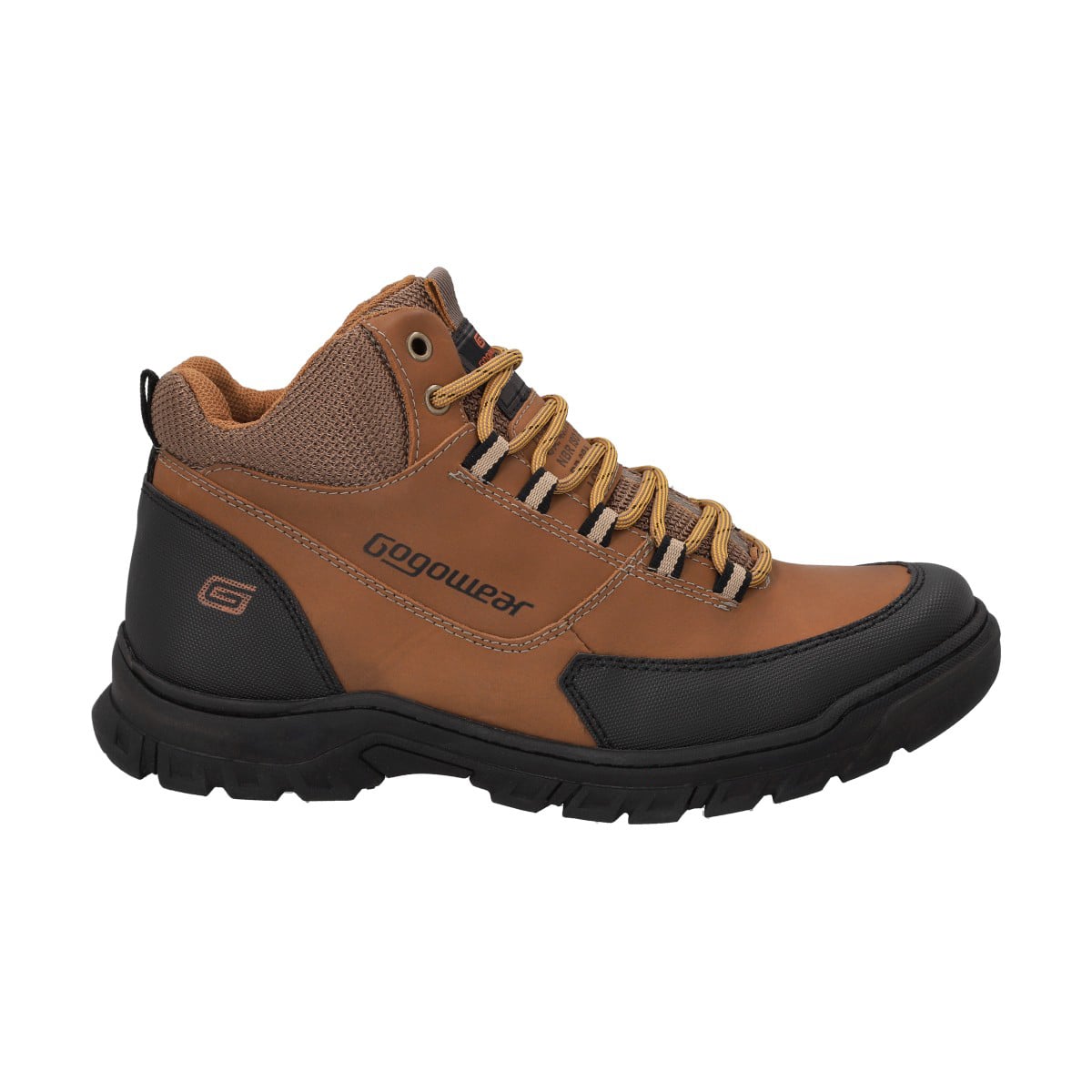 BOTIN TREKKING HOMBRE NEGRO/CAFE STRONG GOGOWEAR - 1