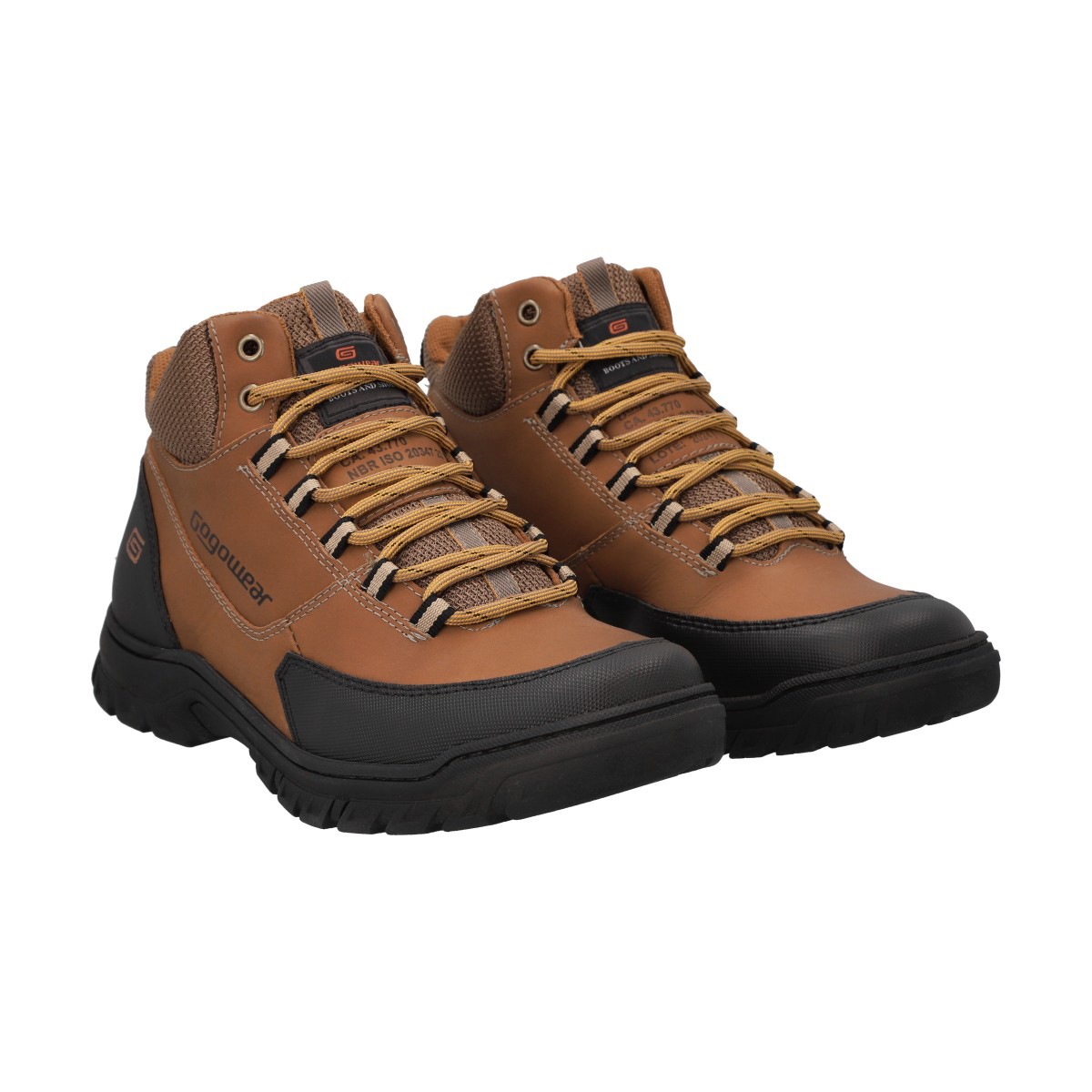 BOTIN TREKKING HOMBRE NEGRO/CAFE STRONG GOGOWEAR - 5