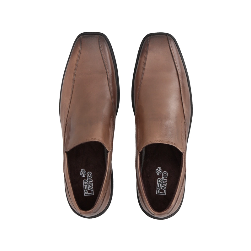 ZAPATO  HOMBRE CUERO CAFE  CLARO PERLATTO - 3