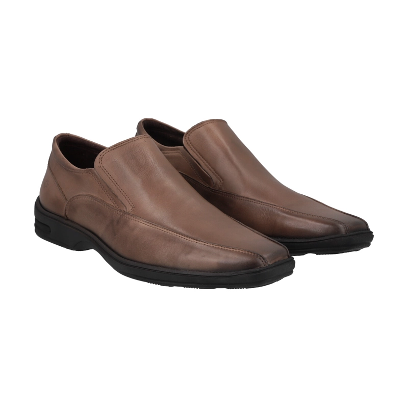 ZAPATO  HOMBRE CUERO CAFE  CLARO PERLATTO - 5
