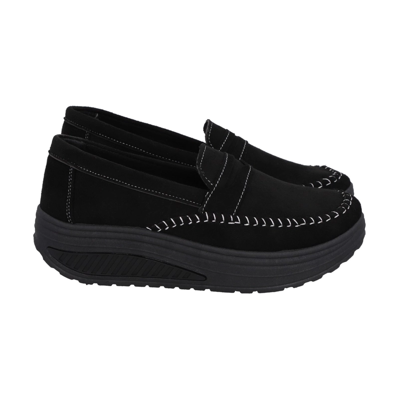 MOCASIN NEGRO/GRIS MUJER SOLE POLICE - 3