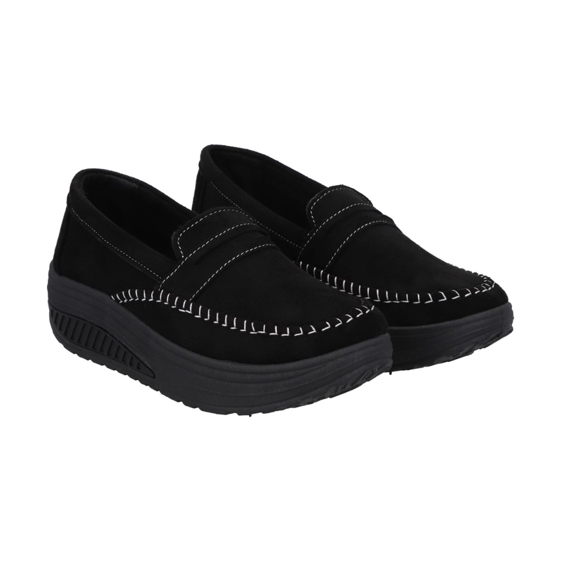 MOCASIN NEGRO/GRIS MUJER SOLE POLICE - 4