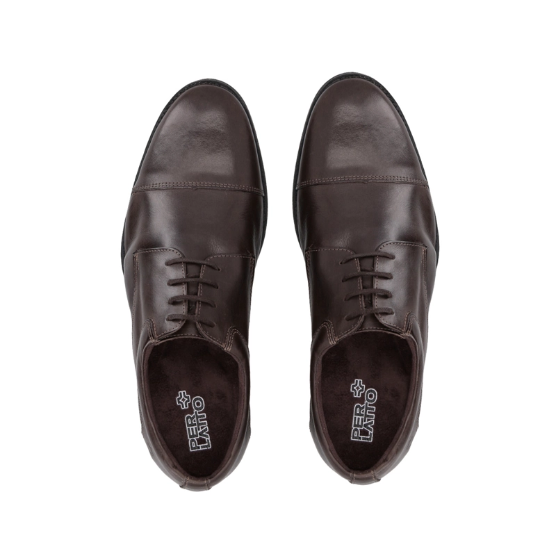 ZAPATO FORMAL HOMBRE CUERO CAFE  567 PERLATTO - 4