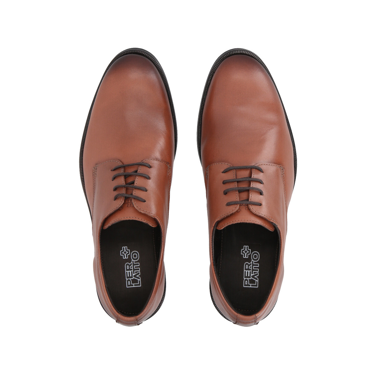 ZAPATO FORMAL HOMBRE CUERO MARRON PERLATTO - 2