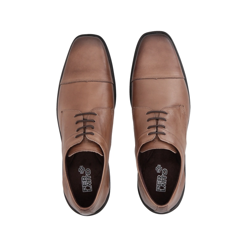 ZAPATO FORMAL HOMBRE_ CUERO MARRON PERLATTO - 3