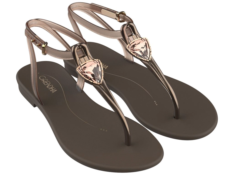 SANDALIAS MUJER GRENDHA CAFÉ LUAR 2 - 1