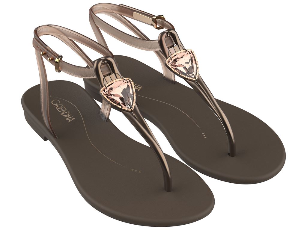 SANDALIAS MUJER GRENDHA CAFÉ LUAR 2 - 1