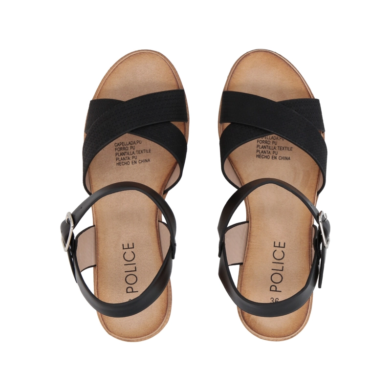 SANDALIAS MUJER POLICE NEGRO TRINI - 3
