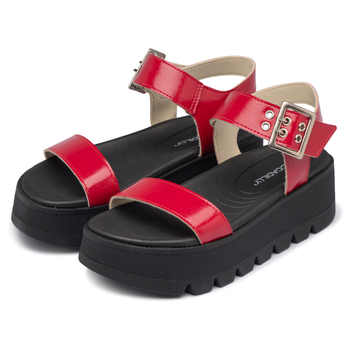 SANDALIA MUJER PICCADILLY ROJO/NEGRO CATI 793 - 2